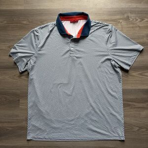 Redvanly Jarvis Golf Polo Shirt Mens XL  White Blue